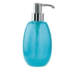 Stilhaus Cracle настольный дозатор с эффектом битого стекла цвет хром - голубое стекло 1126(08-AZ)