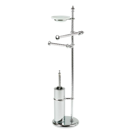 Stilhaus Giunone cтойка: мыльница + полотенцедержатель + бумаг + ерш цвет хром G697(08)