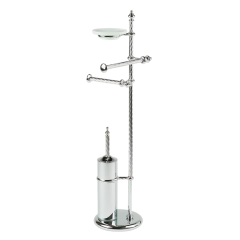 Stilhaus Giunone cтойка: мыльница + полотенцедержатель + бумаг + ерш цвет хром G697(08)