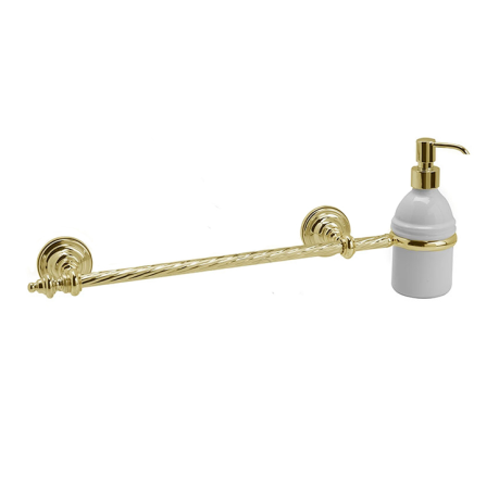 Stilhaus Giunone полотенцедержатель + керамический дозатор цвет золото G69D(16)