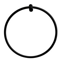 Stilhaus Hashi полотенцедержатель - кольцо цвет чёрный матовый HS07(23)