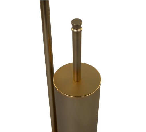 Stilhaus Hashi, cтойка h73 см: стеклянная мыльница/полотенцедержатель/бумагодержатель/ёрш металлический, цвет матовое золото