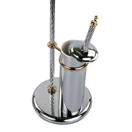 Stilhaus Giunone cтойка: мыльница + полотенцедержатель + бумаг + ерш цвет хром - золото G697(02)