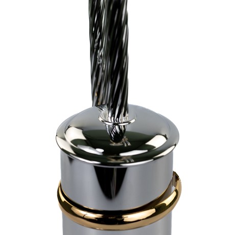 Stilhaus Giunone cтойка: мыльница + полотенцедержатель + бумаг + ерш цвет хром - золото G697(02)