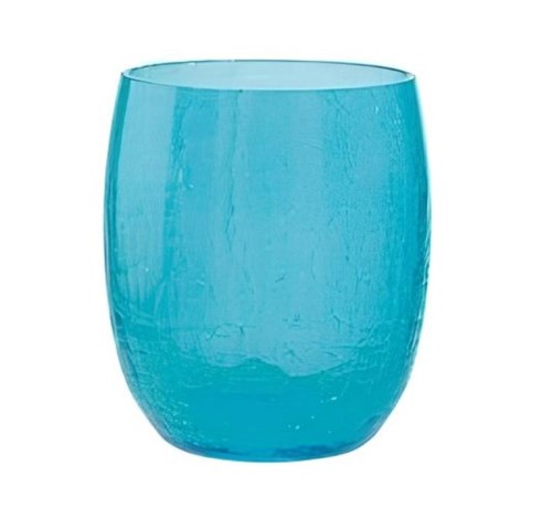 Stilhaus Cracle настольный стакан с эффектом битого стекла цвет голубое стекло 1125(AZ)