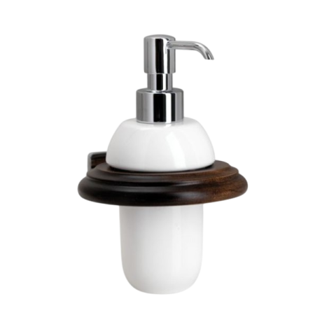 Stilhaus Minerva, настенный керамический дозатор, цвет хром - темный орех