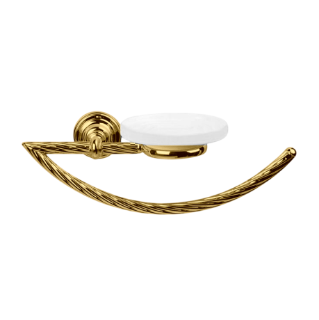 Stilhaus Giunone полотенцедержатель - полукольцо + керамическая мыльница цвет золото G79(16)