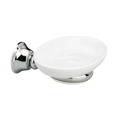 Stilhaus Smart настенная керамическая мыльница цвет хром - золото - белая керамика SM09(02-BI)