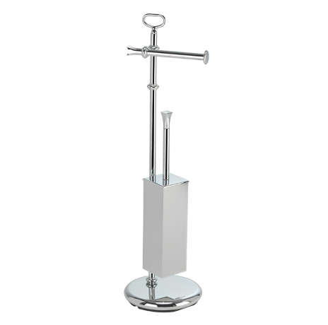 Stilhaus Prisma стойка: бумагодержатель + ерш металлический цвет хром PR20(08)