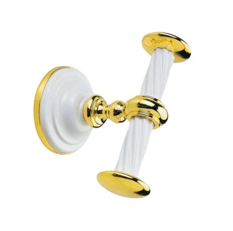 Stilhaus Giunone крючок двойной цвет белый - золото G13(04)