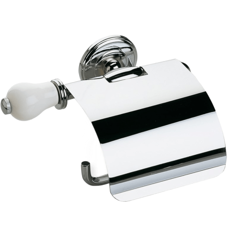 Stilhaus Nemi бумагодержатель закрытый цвет хром - белая керамика N11c(39)