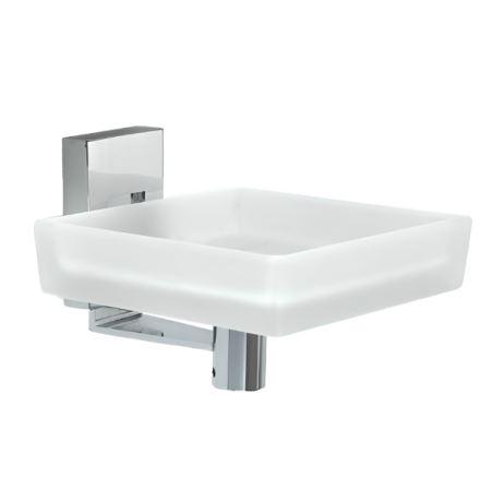 Stilhaus Quid настенная стеклянная мыльница цвет хром Q09(08)