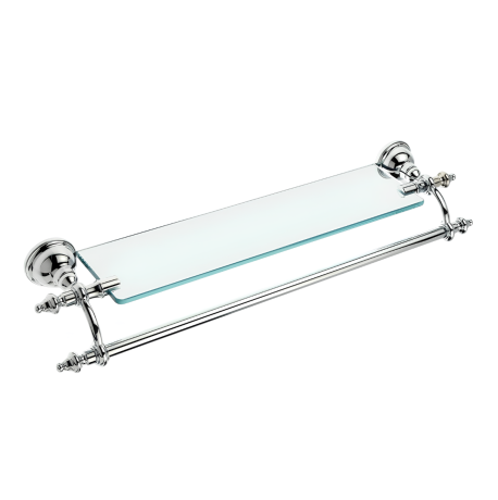 Stilhaus Elite стеклянная полка + полотенцедержатель цвет бронза EL33(25)