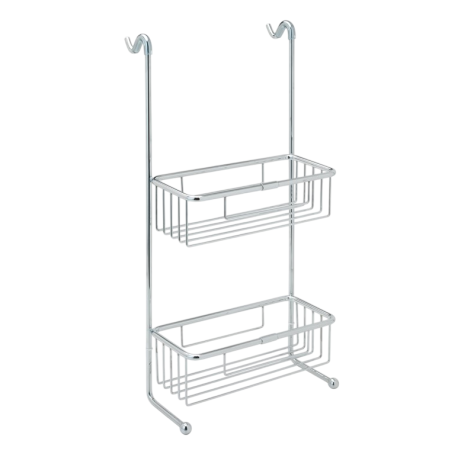 Stilhaus решётка 2-х уровневая для душевого стекла + 2 крючка цвет хром 785(08)