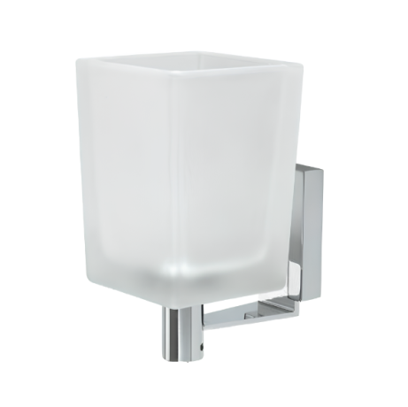 Stilhaus Quid настенный стеклянный стакан цвет хром Q10(08)