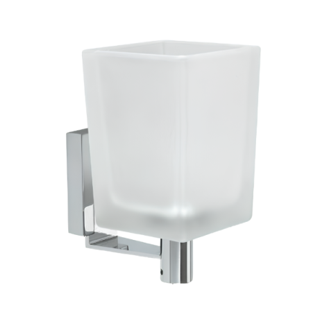 Stilhaus Quid настенный стеклянный стакан цвет хром Q10(08)