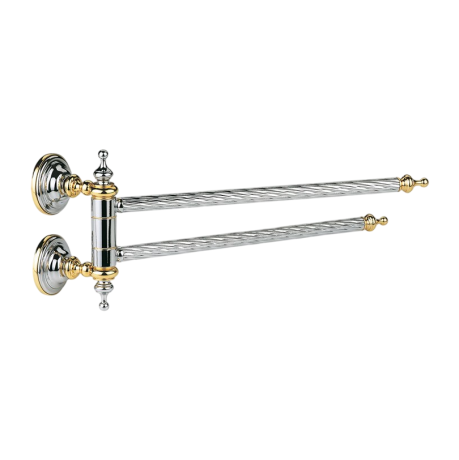 Stilhaus Giunone полотенцедержатель двойной поворотный цвет белый - хром G16(03)