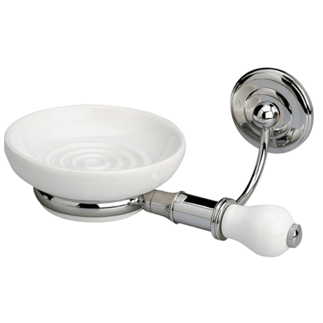 Stilhaus Nemi настенная керамическая мыльница цвет хром - белая керамика N09(39)