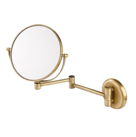 Stilhaus, настенное круглое косметическое зеркало (3x) с поворотным механизмом, цвет бронза