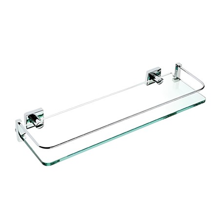 Stilhaus Urania стеклянная полка с ограждением (длина 40) цвет хром 820Urania(08)