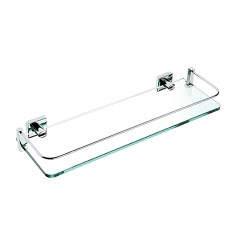Stilhaus Urania стеклянная полка с ограждением (длина 40) цвет хром 820Urania(08)