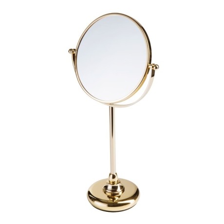 Stilhaus, настольное круглое поворотное косметическое зеркало (3x), цвет золото
