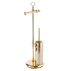 Stilhaus Elite стойка: бумагодержатель + ерш металлический цвет золото EL20(16)