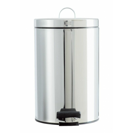 Stilhaus, круглый контейнер для мусора с педалью - 12 литров, цвет полированная сталь 478-12L(55)