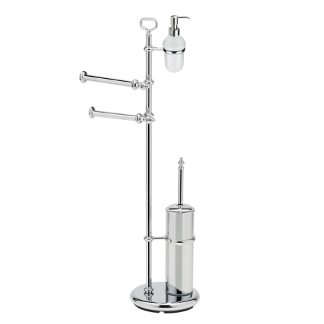 Stilhaus Elite стойка: дозатор + полотенцедерж. + бумагодержатель + ёрш металлический цвет хром EL21D(08)