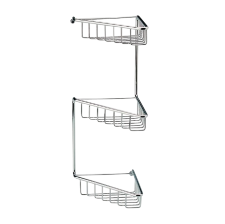 Stilhaus решётка в ванную угловая 3-х уровневая высота 54 см цвет хром 569(08)