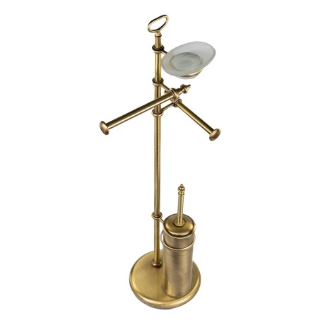 Stilhaus Elite стойка: мыльница + полотенцедер. + бумагодержатель + ёрш металлический цвет бронза EL21(25)