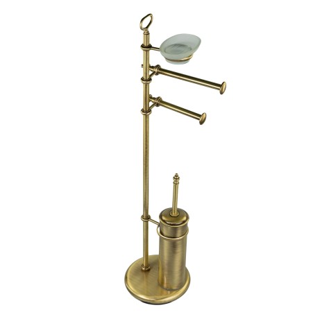 Stilhaus Elite стойка: мыльница + полотенцедер. + бумагодержатель + ёрш металлический цвет бронза EL21(25)