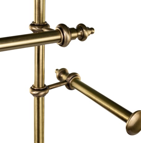 Stilhaus Elite стойка: мыльница + полотенцедер. + бумагодержатель + ёрш металлический цвет бронза EL21(25)