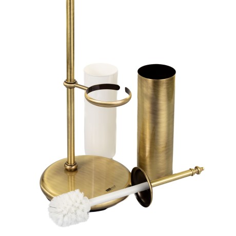 Stilhaus Elite стойка: мыльница + полотенцедер. + бумагодержатель + ёрш металлический цвет бронза EL21(25)