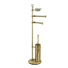 Stilhaus Elite стойка: мыльница + полотенцедер. + бумагодержатель + ёрш металлический цвет бронза EL21(25)