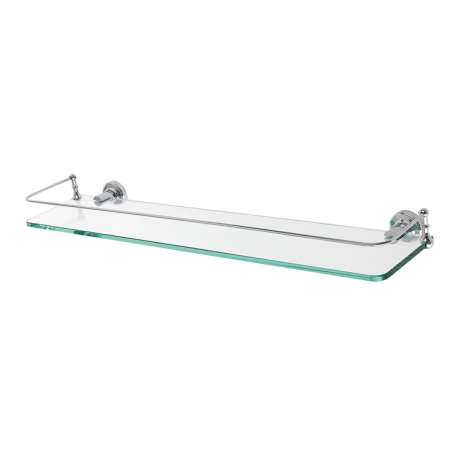 Stilhaus Smart стеклянная полка с ограждением цвет хром - золото SM04(02)