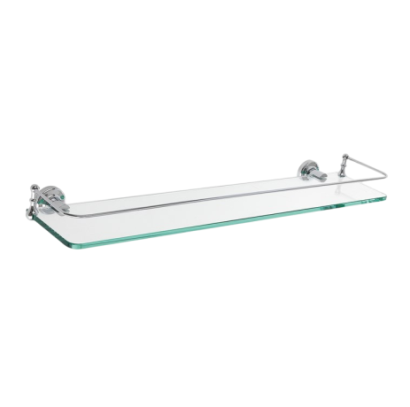 Stilhaus Smart стеклянная полка с ограждением цвет хром - золото SM04(02)