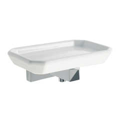 Stilhaus Diva настенная керамическая мыльница цвет хром - белая керамика DV09(08-BI)