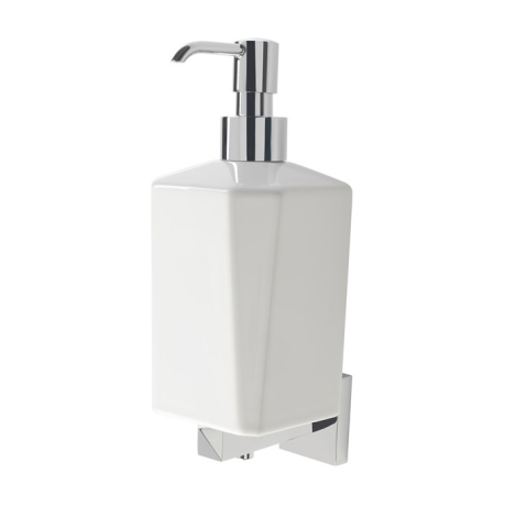 Stilhaus Diva настенный керамический дозатор цвет хром - белая керамика DV30(08-BI)