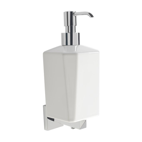 Stilhaus Diva настенный керамический дозатор цвет хром - белая керамика DV30(08-BI)