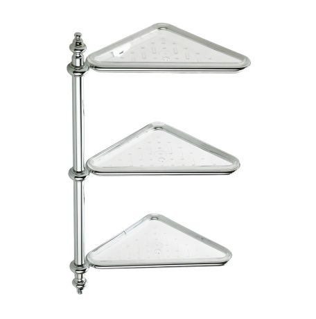 Stilhaus Elite угловая 3-х уровневая полка из пластика цвет хром EL31ELITE(08)