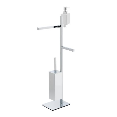 Stilhaus Urania cтойка: дозатор + полотенцедерж. + бумагодерж.+ ёрш металлический цвет хром U21mD(08)