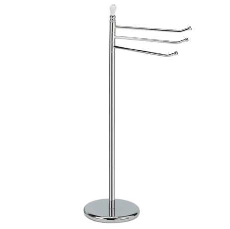 Stilhaus Nemi стойка: 3 полотенцедержателя цвет хром - белая керамика N19(39)